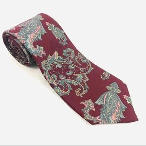 Christian Dior Woven Silk Tie Paisleys